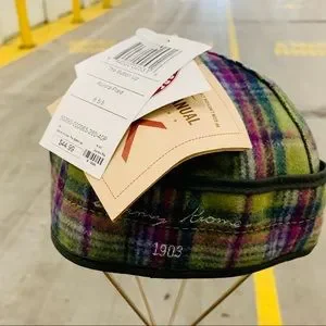 Stormy Kromer Wool Cap Womens The Button Up 7.25 Aurora Green Purple Plaid Hat Stormy Kromer Button Up Hat – Leanin main image 2